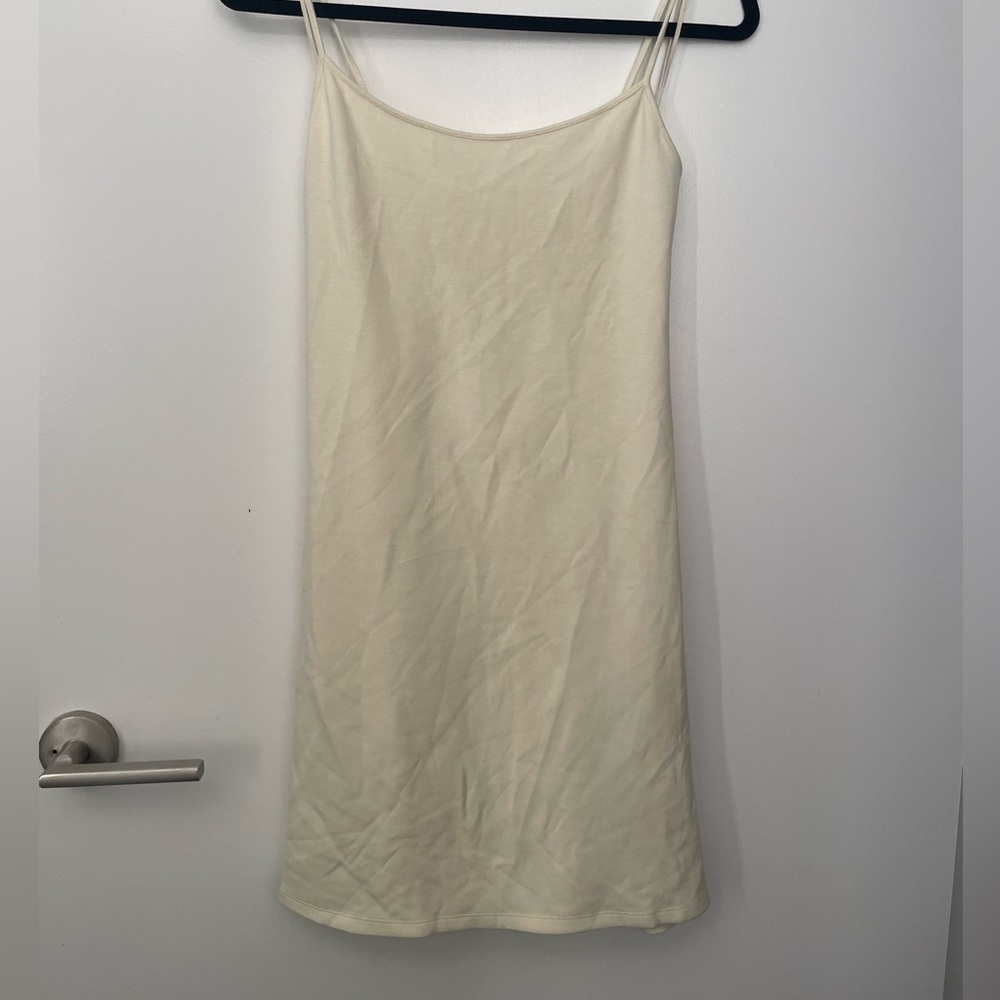NWT OAK + FORT Mini Dress with Back Tie size Medium in White - Picture 3 of 7
